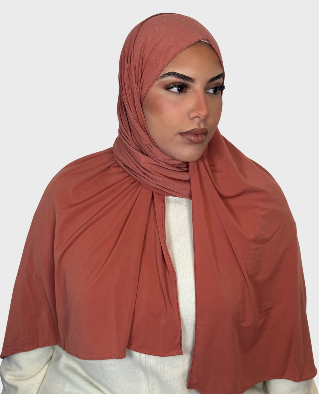 Hijab jersey premium luxe SEDEF - Pèche