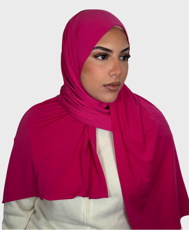 Hijab jersey premium luxe SEDEF - Fuchsia