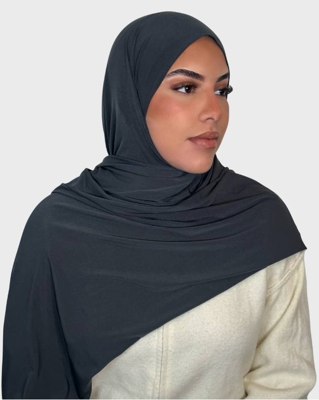 Hijab jersey premium luxe SEDEF - Dark grey