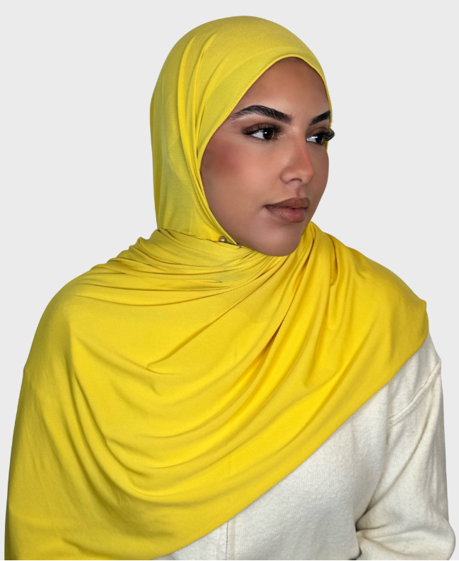 Hijab jersey premium luxe SEDEF - Jaune