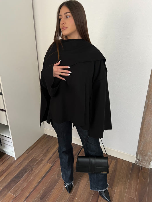 Manteau cape noir