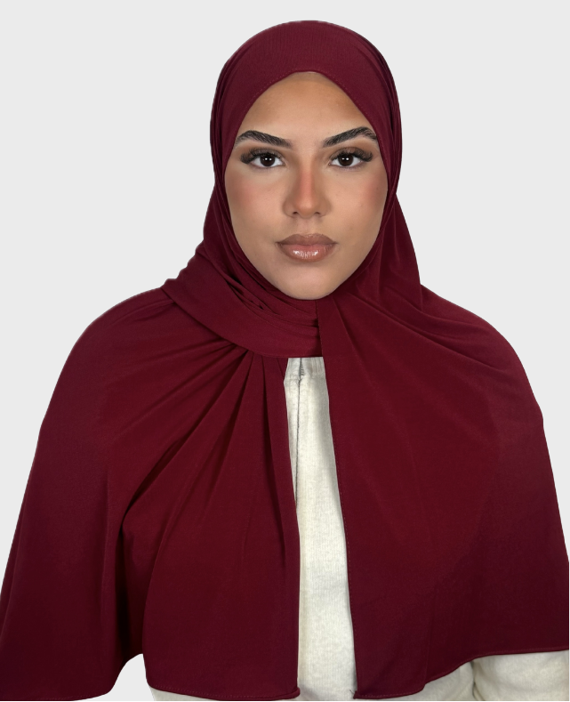 Hijab jersey premium luxe SEDEF - Bordeau