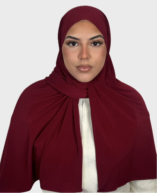 Hijab jersey premium luxe SEDEF - Bordeau