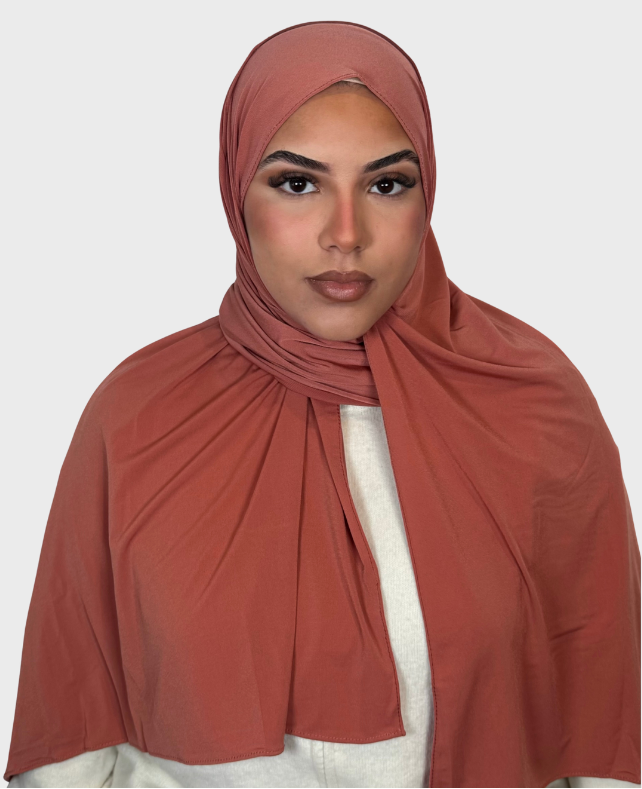 Hijab jersey premium luxe SEDEF - Pèche