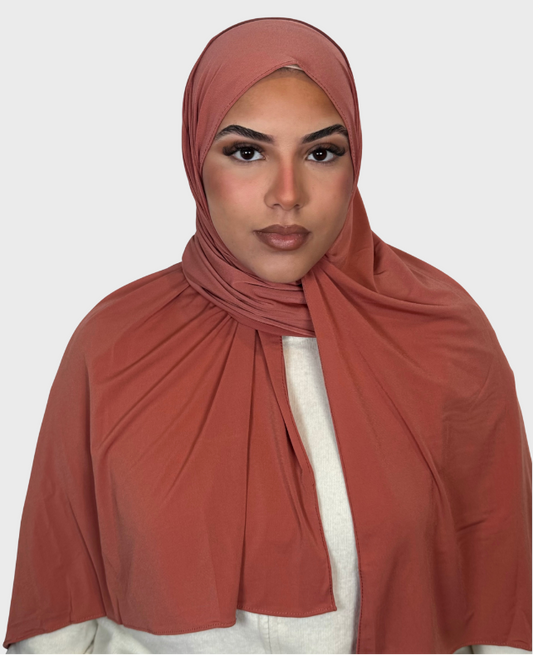 Hijab jersey premium luxe SEDEF - Pèche