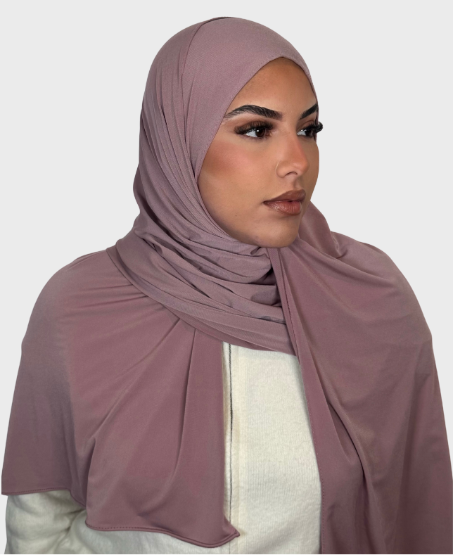 Hijab jersey premium luxe SEDEF - Vieux rose
