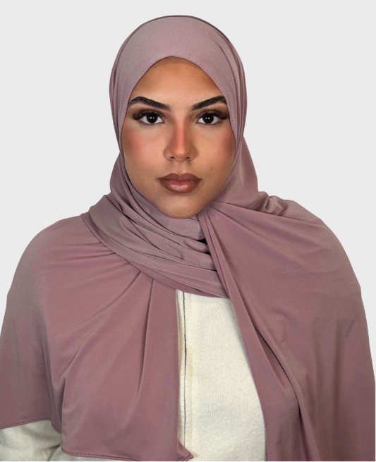 Hijab jersey premium luxe SEDEF - Vieux rose