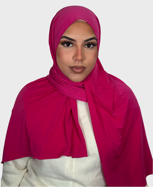 Hijab jersey premium luxe SEDEF - Fuchsia