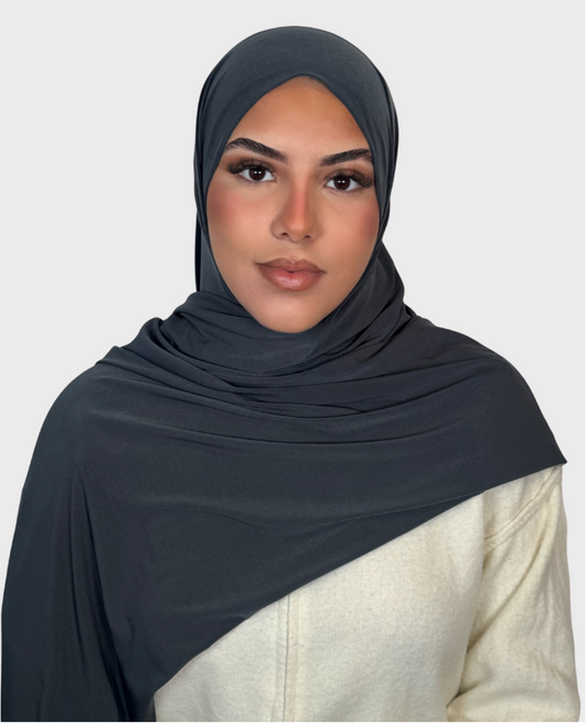 Hijab jersey premium luxe SEDEF - Dark grey
