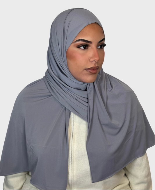 Hijab jersey premium luxe SEDEF - Gris souris