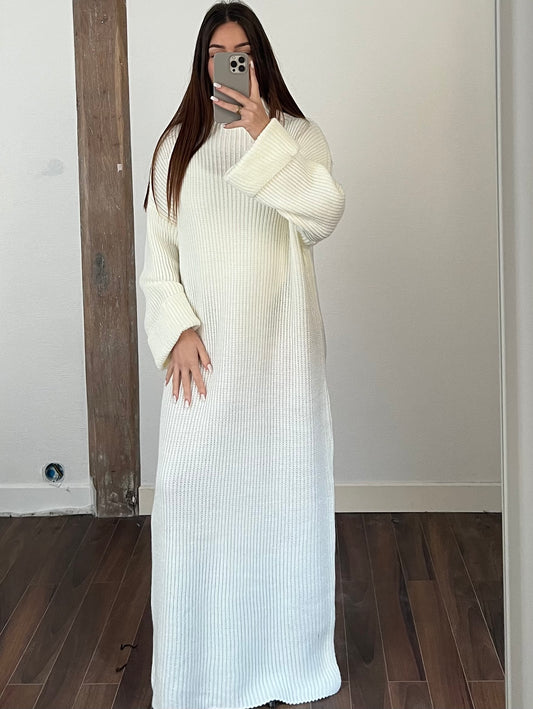 Robe pull mastour blanche