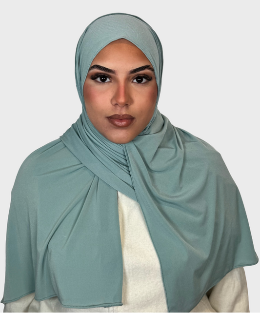 Hijab jersey premium luxe SEDEF - Bleu bali