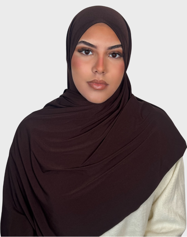 Hijab jersey premium luxe SEDEF - Marron