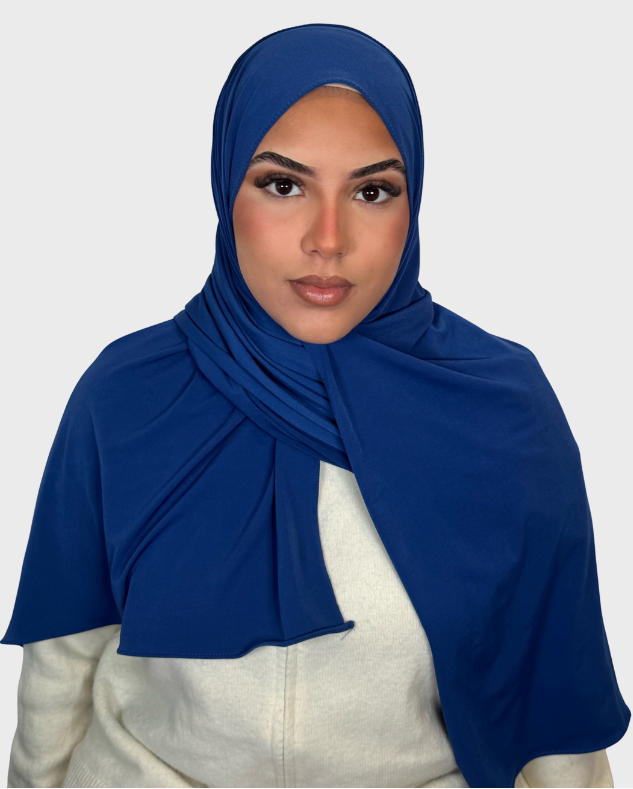 Hijab jersey premium luxe SEDEF - Bleu Roi