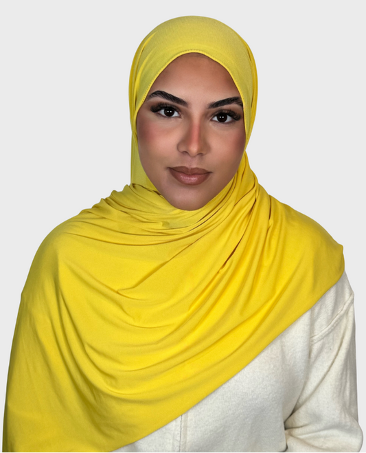 Hijab jersey premium luxe SEDEF - Jaune