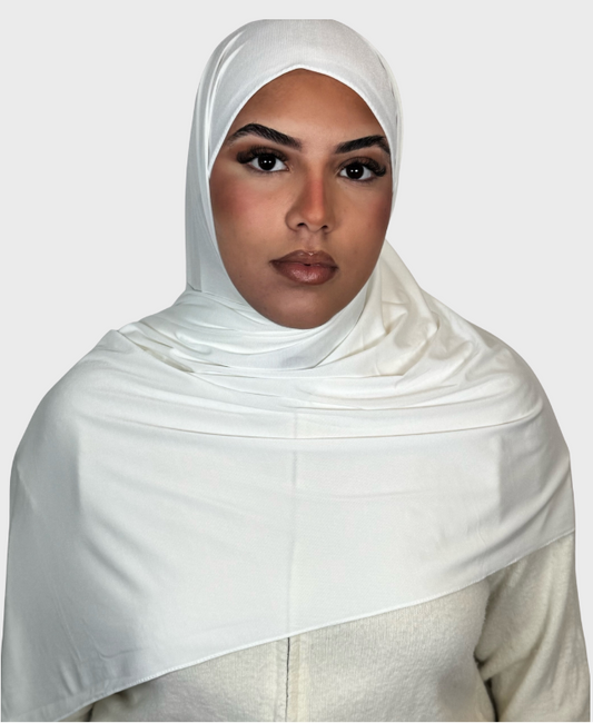 Hijab jersey premium luxe SEDEF - Blanc