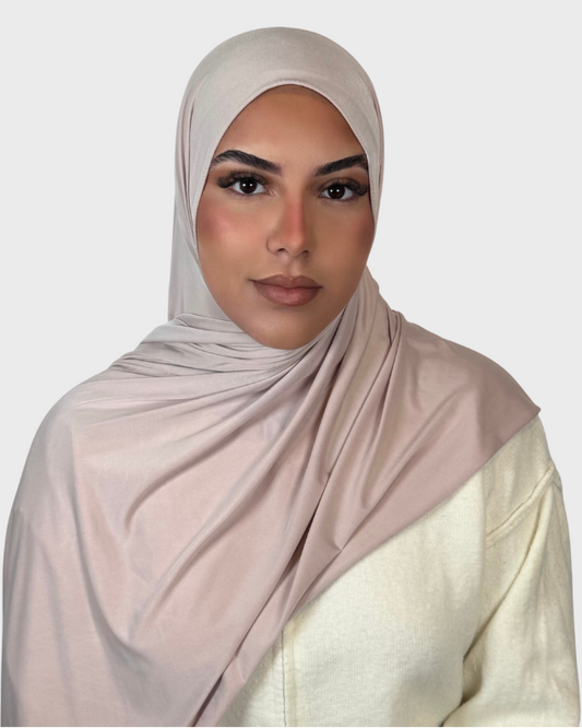 Hijab jersey liquide satiné SEDEF - Pink Nude