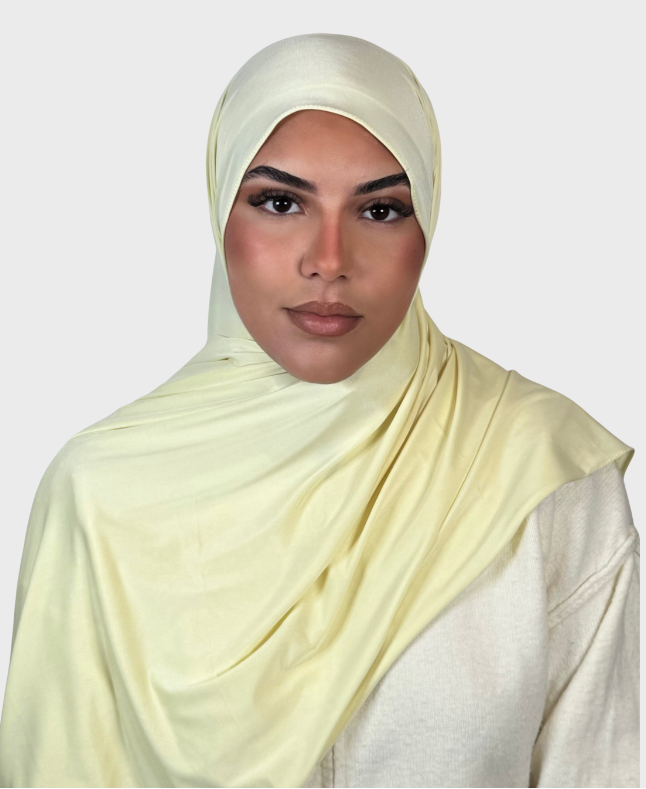 Hijab jersey liquide satiné SEDEF - Lemon
